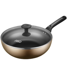 PLUS会员、百亿补贴：ASD 爱仕达 不粘锅炒锅 香槟金JL 28cm G2WG-K