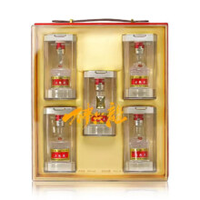 五粮液 第八代普五 小酒 52度 50mL 5瓶 万事兴龍礼盒