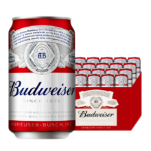 plus会员:百威（BUDWEISER） 百威啤酒经典醇正330ml*24罐装