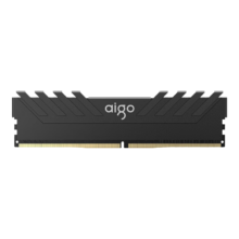爱国者（aigo）16GB(8G×2)套装 DDR4 3200 台式机内存条 马甲条 双通道内存电脑存储条 承影黑色 C16