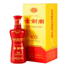 Plus会员：剑南春 金剑南K6 52度 500ml 单瓶装 浓香型白酒+凑单
