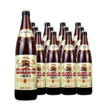 PLUS会员:麒麟啤酒（Kirin） 一番榨啤酒 600mL 12瓶