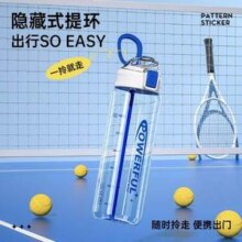 炊大皇 Tritan材质带吸管运动水杯 750ml