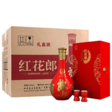 20截止：郎酒 红花郎15 53度 酱香型白酒 500ml*6瓶 礼盒 整箱装