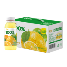 PLUS会员:汇源 100%阳光柠檬混合果汁300ml*8瓶 整箱礼盒营养早餐果汁饮料