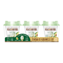 plus会员:蒙牛（MENGNIU）每日鲜酪 牛油果风味发酵乳低温酸奶 100g*3杯＊6件