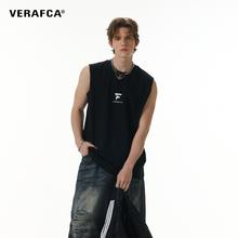 VERAFCA ERAF CA美式字母绣花背心