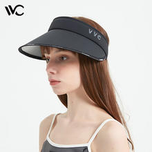 VVC 防晒帽女大帽檐简约时尚户外出行帽子防紫外线遮阳帽 时空黑