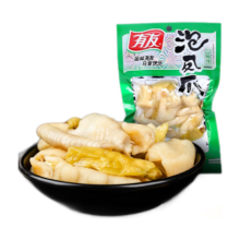 PLUS会员：YUYU 有友 泡椒凤爪山椒鸡爪鸡肉熟食重庆特产小吃 山椒凤爪 70g *3*6件（任选6件）