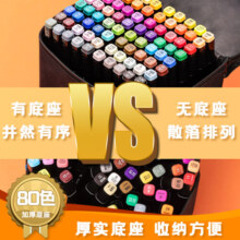 【全网低价】得力(deli)80色速干马克笔画画涂色水彩笔双头记号笔手绘咕卡DIY画鞋颜料父亲节亲子HM902-80