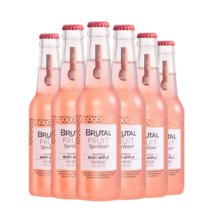 馥野百威 Brutal Fruit果酿起泡酒鸡尾酒微醺果酒苹果味275ml*6瓶