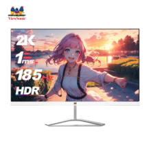 优派（ViewSonic）27英寸 2K FastIPS 180Hz 超频185Hz 1MS(GTG) 硬件低蓝光 白色显示器 VX2779-2K-PRO-W