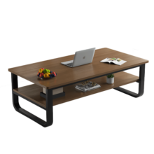 特匠 茶几简约双层茶水桌小户型客厅创意茶几边几 120*60cm  C883