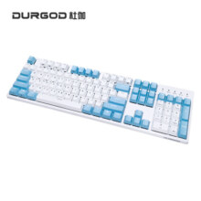 DURGOD 杜伽K320W/K310W无线蓝牙三模机械键盘（游戏键盘 cherry樱桃轴键盘） 104键 (晴空蓝) 樱桃 红轴