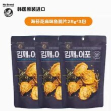 韩国进口，No Brand 诺倍得 鱼脆片 25g*3包