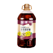 金健小粒压榨浓香菜籽油5L食用油 物理压榨非转植物油家庭厨房菜油