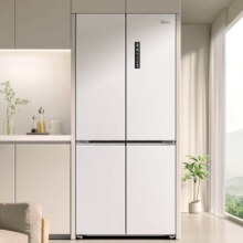 再降价：美的（Midea）M60系列483升十字双开四门60cm超薄系列嵌入式风冷一级变频白色超大容量底部散热智能家用电冰箱