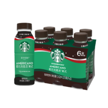 plus会员:星巴克（Starbucks） 星选 即饮咖啡经典美式 270ml*6瓶