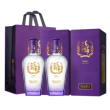 劲牌 毛铺紫荞酒 42度荞香型高度配制苦荞酒礼盒装 500ml 42度 500mL 2瓶 送双支手提袋*1