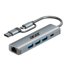 宏碁（acer）USB3.0转千兆网口扩展坞分线器HUB集线器