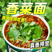 趣小馋 香菜方便面 110g*6桶