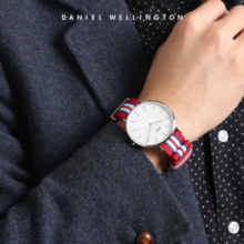 Daniel Wellington 男士腕表40mm尼龙带石英表