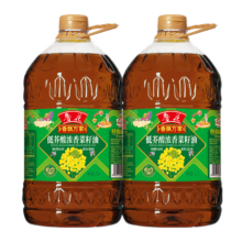 鲁花 鲁花香飘万家低芥酸浓香菜籽油5L×2桶