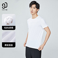 NINETYGO 90分 男装纯色纯棉短袖T恤
