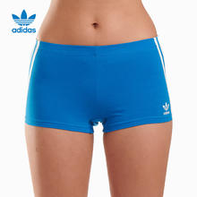 adidas 阿迪达斯 女士三叶草黑色内裤舒适提臀提臀底裆平角内裤女 蓝色 XS