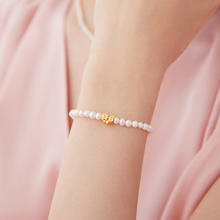 CHOW TAI FOOK 周大福 SOINLOVE宝藏女孩蝴蝶结黄金珍珠手链女VR1225