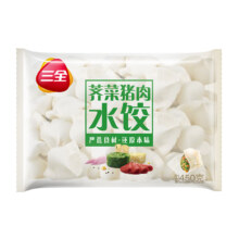 PLUS会员:三全 素水饺 荠菜猪肉水饺450g 约28个*8件