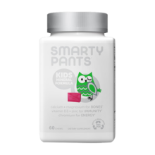 SmartyPants儿童乳钙镁锌维生素d3补钙软糖 60粒/罐 4岁+  儿童节女孩男孩礼物