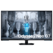 PLUS会员：SAMSUNG 三星 43英寸 MiniLED 144Hz 4K HDR600 Tizen 内置音箱 G70NC 玄龙骑士 电竞 显示器 LS43CG700NCXXF