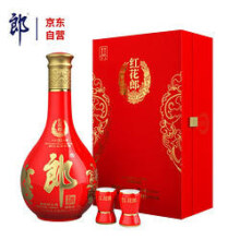 20点截止：郎酒 红花郎15 53度 酱香型白酒 500ml 礼盒装
