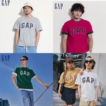 Gap 盖璞 男女装新款棉质 拼接logo圆领短袖