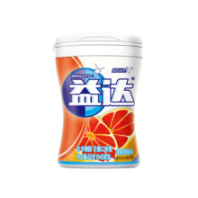 【周杰伦代言】益达口香糖果木糖醇无糖西柚味56g*1瓶约40粒清新