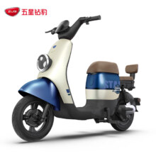 京东百亿补贴:五星钻豹电动车48V24AH锂电池电瓶车新国标电动自行车 BX 漫步白/格子蓝