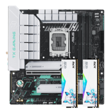 PLUS会员：华硕 TX GAMING B760M WIFI D4 天选主板 选配 吹雪内存条 支持CPU i7-13700KF/14700KF 板U套装 【天选D4】B760M WIFI 单板