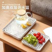 NA FEN AI 纳份爱 盘托盘家用长方形沥水盘水杯茶杯架客厅茶几果盘置物架茶托大号