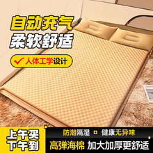 梦多福 多福 充气床垫家用打地铺气垫床户外露营防潮垫医院临时陪护午休睡垫 双人加大自充气丨高弹海绵带枕头