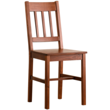 椅子家用靠背椅休闲椅餐厅椅子学习椅 棕色(松木) 单把 