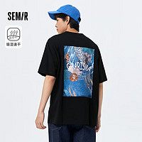 Semir 森马 男夏季休闲潮流短袖上衣集合 G款-黑色90001 175/92A/L