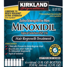 柯克兰Kirkland可兰生头发增头发液米诺地尔酊生发液5%Minoxidil男士脂溢性防脱6瓶