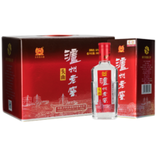 泸州老窖头曲三两三 浓香型白酒 52度165ml 6瓶 礼盒装 节日送礼