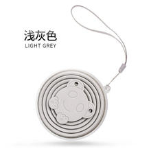 红铁普 洗漱杯便携水杯女可折叠漱口刷牙杯硅胶伸缩杯子塑料杯 灰色