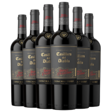 PLUS会员：智利干露酒厂 红魔鬼 魔尊系列干红葡萄酒750mL*6瓶