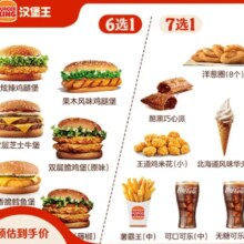 BURGER KING 汉堡王 超值汉堡+小食随心配 单次券 到店兑换电子券