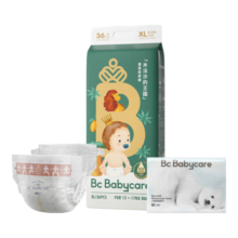 babycare木法沙纸尿裤XL码36片+熊柔巾80抽（2025年2月过期，不支持退换）