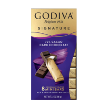 歌帝梵(GODIVA)醇享系列72%可可黑巧克力制品90g进口休闲零食下午茶