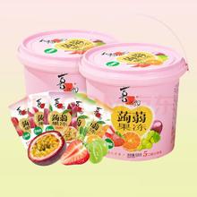 XIZHILANG 喜之郎 蒟蒻果冻 0脂果汁果冻 5口味520克每罐装 休闲儿童节礼物大礼包 520g 2桶